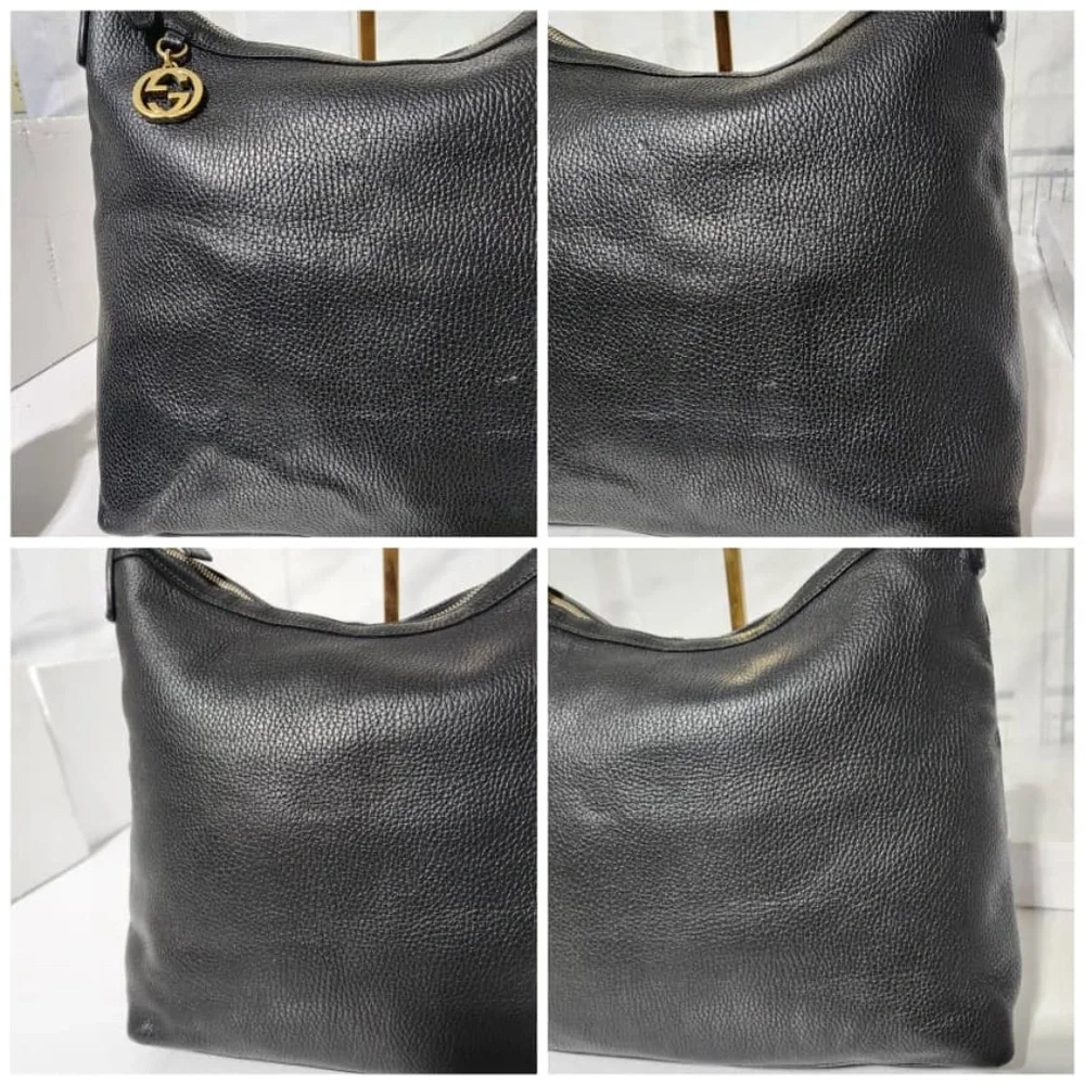 Authentic Gucci Interlocking G Hobo Bag Black